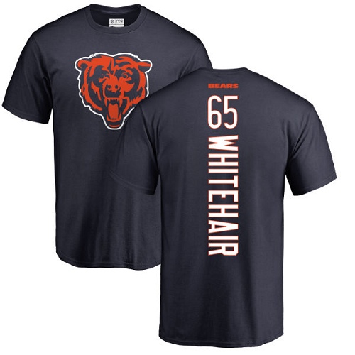 Chicago Bears Men Navy Blue Cody Whitehair Backer NFL Football #65 T Shirt